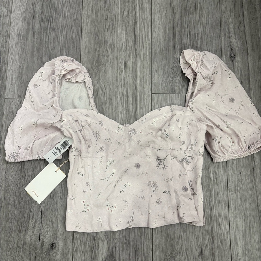 Wilfred Novella Puff Sleeve Top - Light Pink